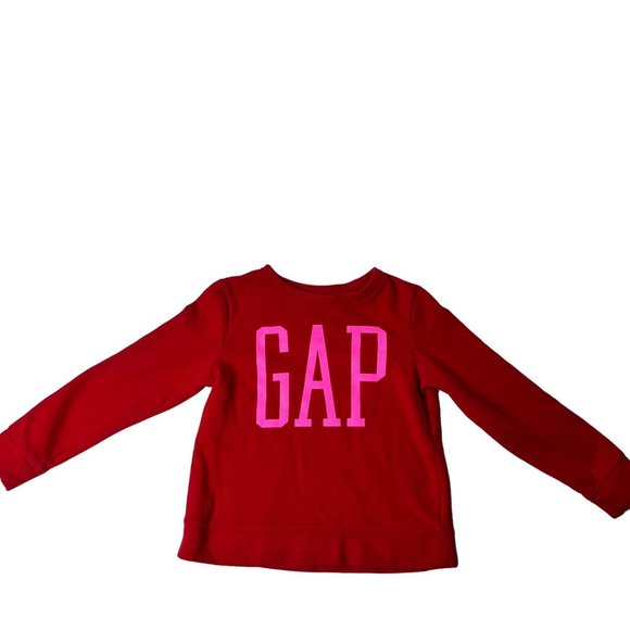 GAP KIDS Logo Crewneck Sweatshirt Pullover Medium 8 Red and Pink - Picture 1 of 7